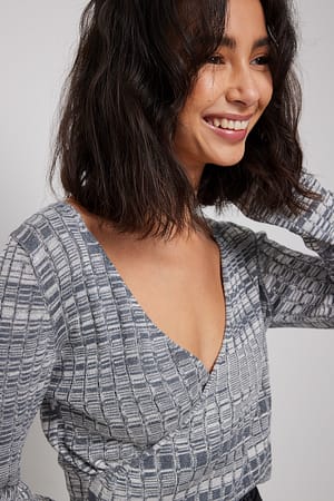 Blue Grey Overlappende kort top