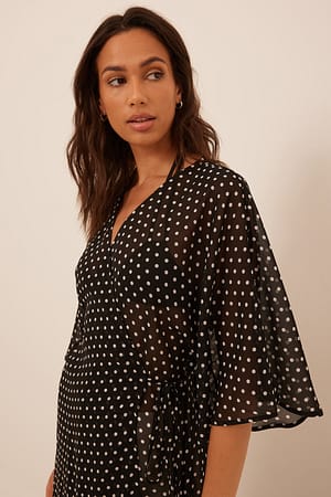 Black/White dots Kaftankjole