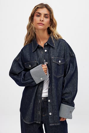 Rinse Wash Oversized denimskjorta