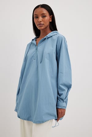 Oversize-Kapuzenpulli mit Kordelzug