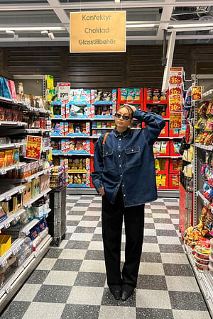 Mid Blue Oversized denim shirt