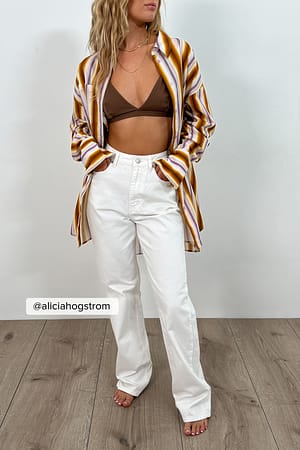 Multi Stripe Oversized LS Pocket Shirt
