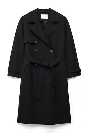 Black Oversized Trenchcoat