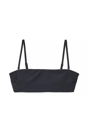Black Top de bikini bandeau acolchado