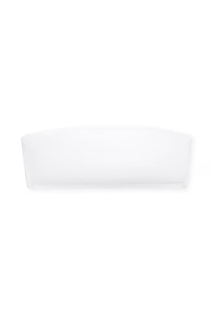White Gefüttertes Bandeau-Bikini-Oberteil