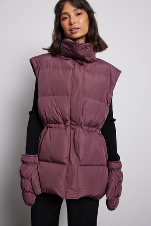 Dark Purple Vatterede vanter