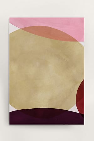 Gold/Pink Póster Painted Circles