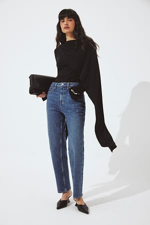 Mid Blue Jean slim Pier à taille haute