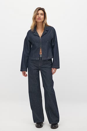 Rinse Wash Nålestribet denim
