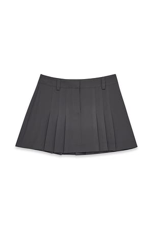 Grey Plisseret mininederdel