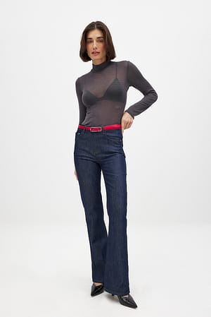 Rinse Wash Utsvängda jeans med hög midja