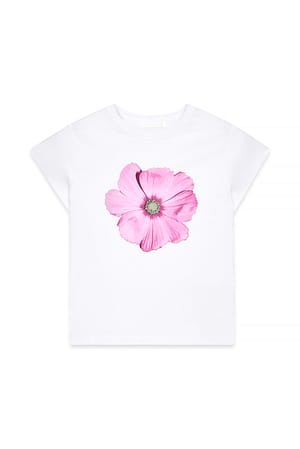 Pink Flower bedrucktes Baby-T-Shirt