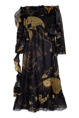Black Print Kleid mit Print