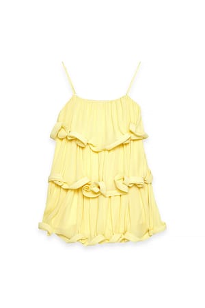 Yellow Bedrucktes Minikleid mit Volant