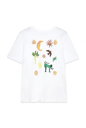 Marrakech Camiseta oversize estampada con cuello redondo