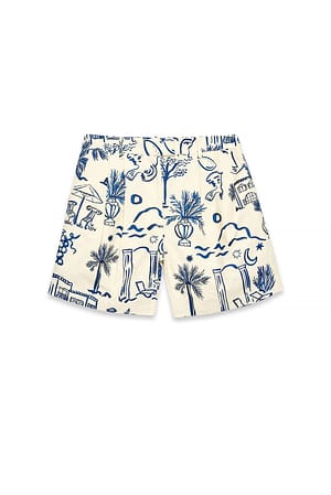Blue Print Printed Shorts