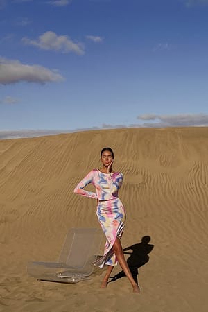 Sunrise Print Midirock