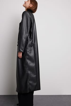 Black Pu-Blazermantel