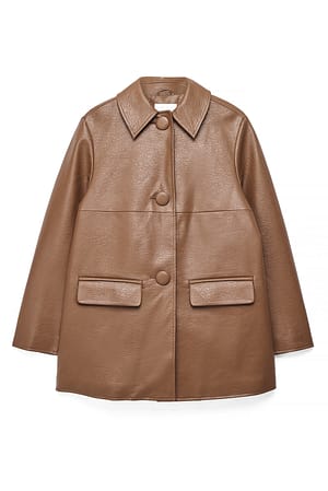 Brown PU kåpe