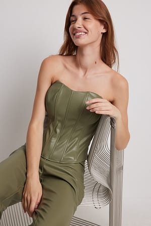 Green Korsettop i PU
