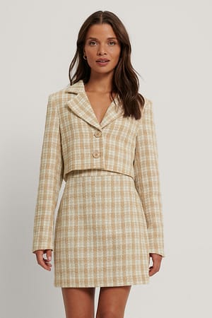 Cream Tweed Blazer