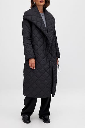 Black Gequilte jas