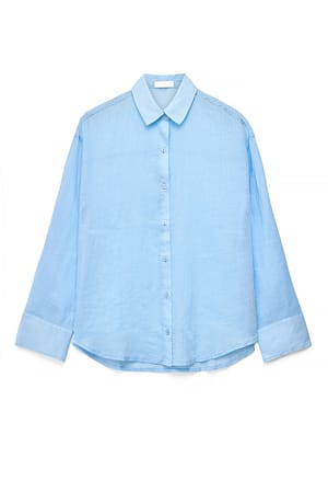 Light Blue Ramie-Shirt