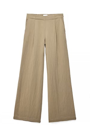 Taupe Relaxed Lyocell Blend Pants