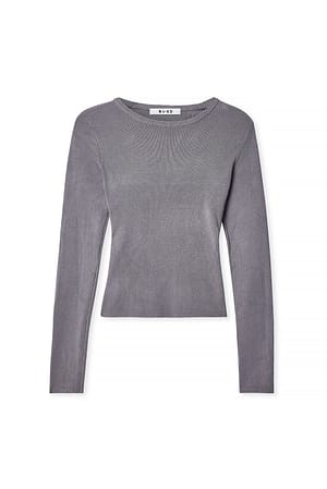 Grey Geripptes Strick-Oberteil