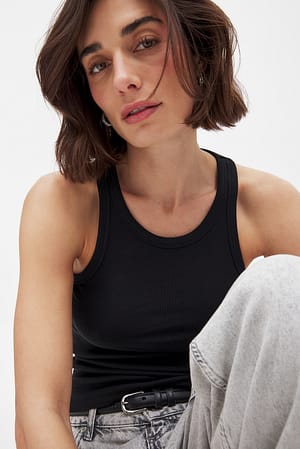 Black Ribbet tanktop