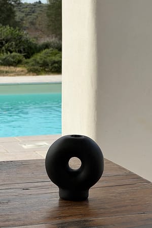 Dark Stone Grey Rund ljusstake