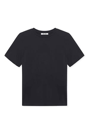 Black Katoenen T-shirt met ronde hals
