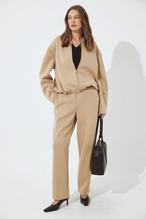 Beige Scuba Jogginghose