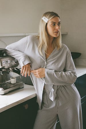 Blue Stripe Seersucker-Hemd