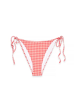 Red Check Seersucker Bikini Panty
