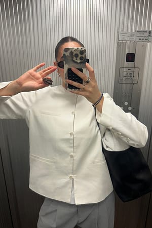 Offwhite Linen Blazer