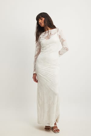 White Sheer Maxi Dress