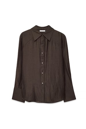 Brown Durchsichtiges Shirt