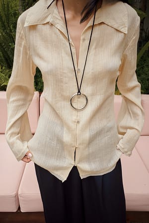 Cream Sheer Soft Cotton Blouse
