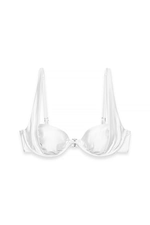White Bikinitop med skinnende skåle