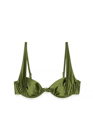 Green Bikinitop med skinnende skåle