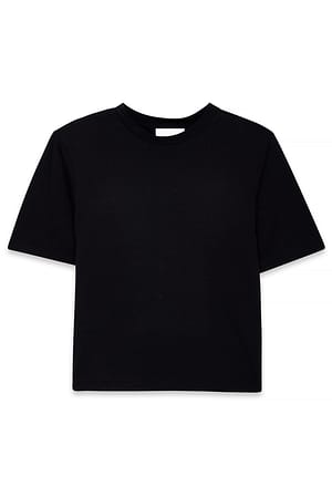Black Shoulderpad T-Shirt