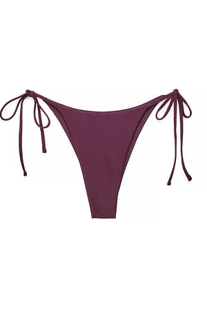 Aubergine Bikini-Höschen mit seitlicher Schnürung