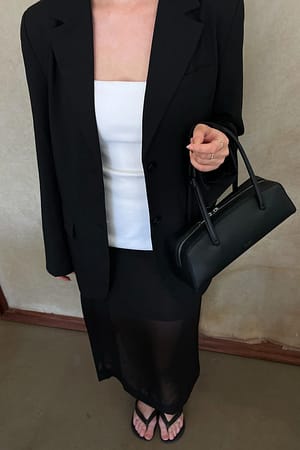Black Sheer Midi Skirt