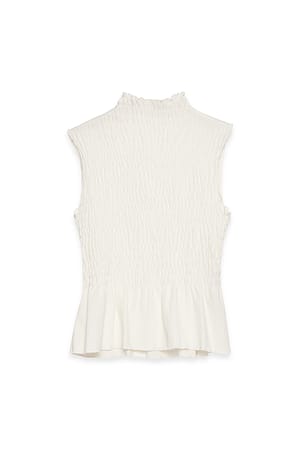 Offwhite Sleeveless Smock Top
