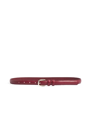 Burgundy Smalt läderbälte