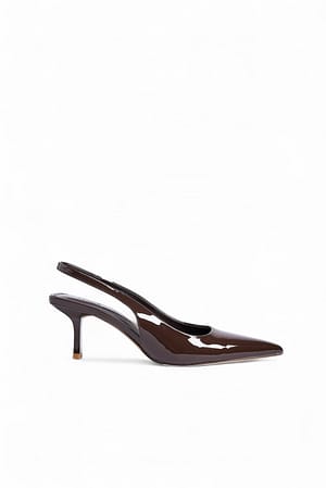 Medium/Brown Slingback Pumps