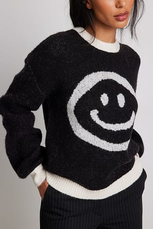 Smiley Pattern Sweater