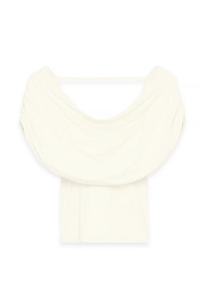 Offwhite Soft Line draperad topp