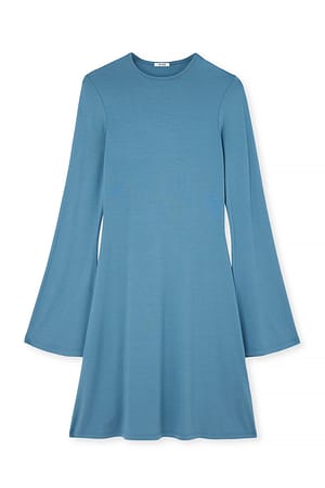 Blue Soft Line Flowy Mini Dress